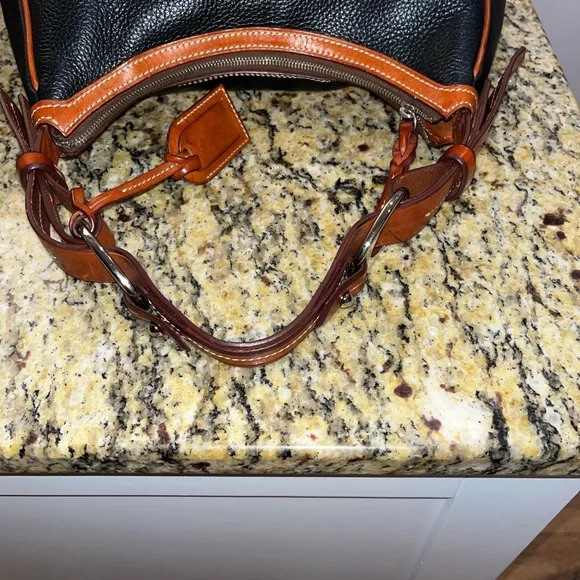 Dooney & Bourke Black and Brown Hobo Bag - Picture 3 of 8